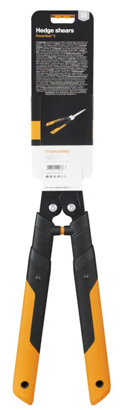 Fiskars Heggenschaar HSX92 Powergear Transmissie - 63 Cm 15 Fiskars Heggenschaar HSX92 Powergear Transmissie - 63 Cm -Tuinonderhoud 1023631PowerGearXHedgeShearHSX92pack2