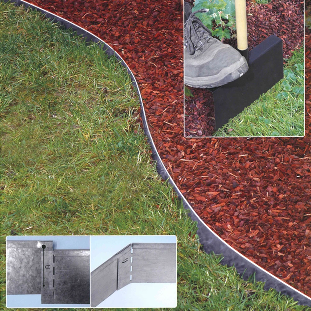 Graskant Metaal 13 X 118 Cm 2 Graskant Metaal 13 X 118 Cm - Afbeelding 2