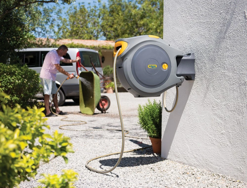 Hozelock Flowmax Auto Reel Wandslangbox + 30 M Slang 4 Hozelock Flowmax Auto Reel Wandslangbox + 30 M Slang - Afbeelding 4