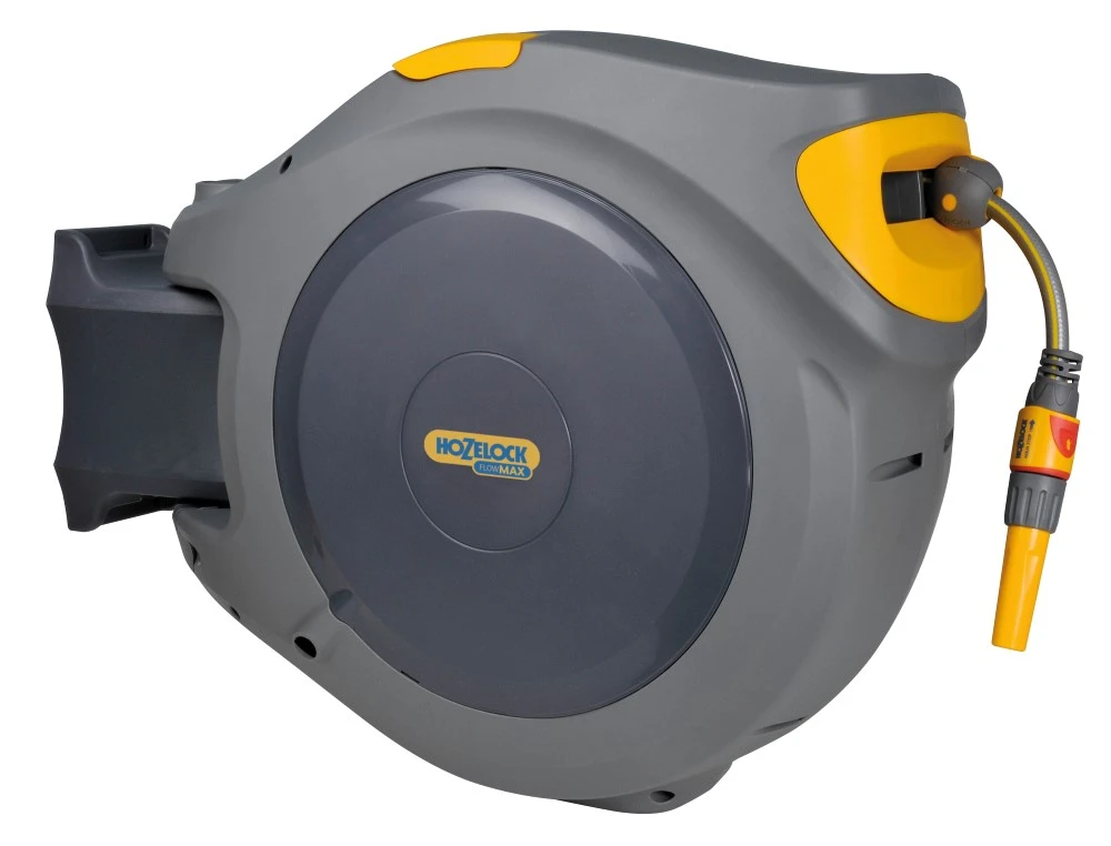 Hozelock Flowmax Auto Reel Wandslangbox + 30 M Slang 1 Hozelock Flowmax Auto Reel Wandslangbox + 30 M Slang