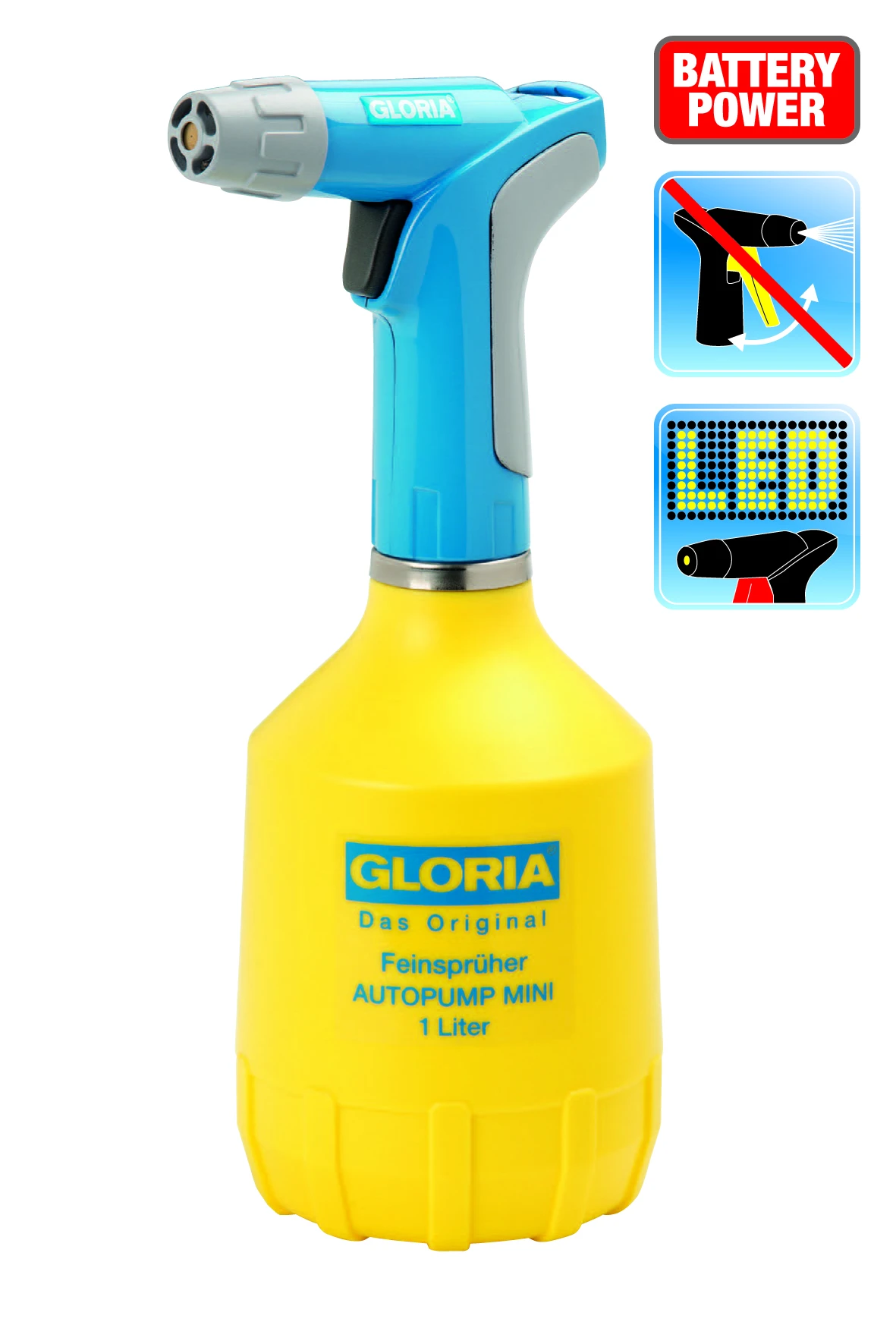 Gloria AutoPump Mini - 1 Liter Fijnsproeier NBR + LED Verlichting 7 Gloria AutoPump Mini - 1 Liter Fijnsproeier NBR + LED Verlichting - Afbeelding 7