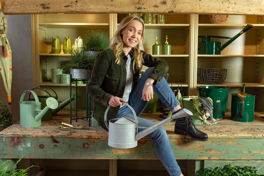 Esschert Gieter Oud Zink Lange Hals 2 Esschert Gieter Oud Zink Lange Hals - Afbeelding 2